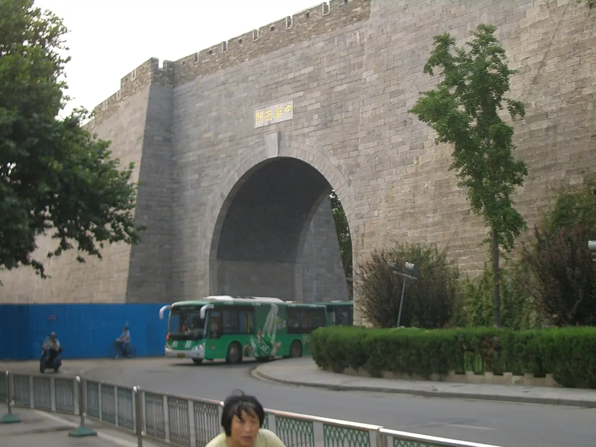 The massive brick arch of Zhonghua Gate in Nanjing's Ming city wall
